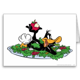 Daffy Duck Thanksgiving Durky Platter Greeting Cards