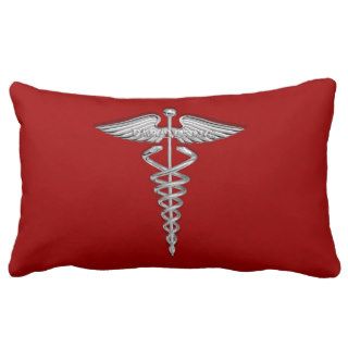 Paramedic Symbol and Caduceus Pillow