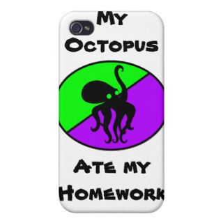 My Octopus Ate My Homework iPhone 4/4S Covers