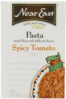 Near East Spicy Tomato Angel Hair Pasta Mix, 7.3 Ounce Boxes (Pack of 12)  Capellini Pasta  Grocery & Gourmet Food