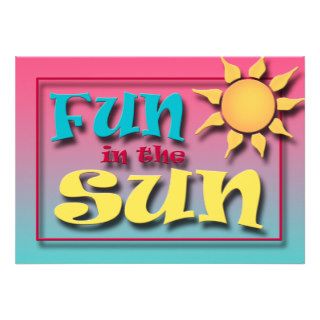 Fun in the Sun Summer Party invitations