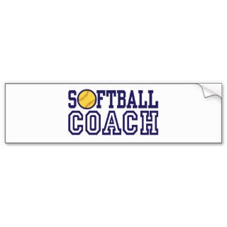Softball Coach Bumper Sticker