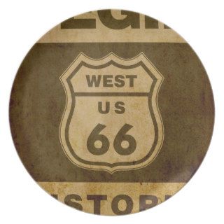American historic Route 66 emblem Dinner Plate