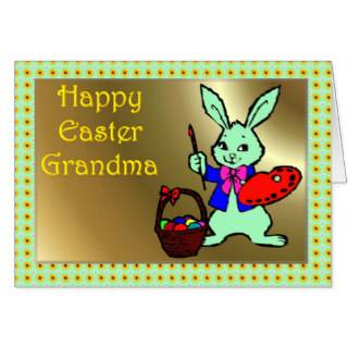 HAPPY EASTER GRANDMA BUNNY RABBIT CARDS