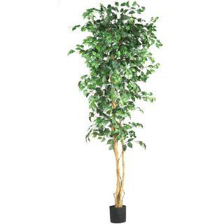 Nearly Natural 5210 Ficus Silk Tree, 7 Feet, Green   Artificial Trees