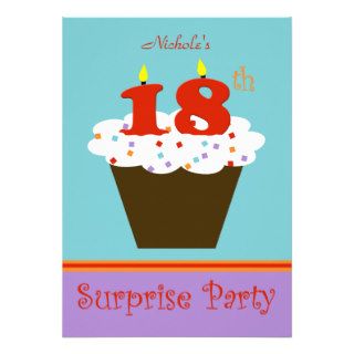Surprise 18th Birthday Party Invitation Personalized Announcements