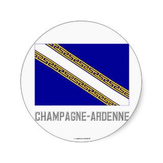Champagne Ardenne flag with name Stickers