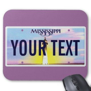 Mississippi license plate mouse pad