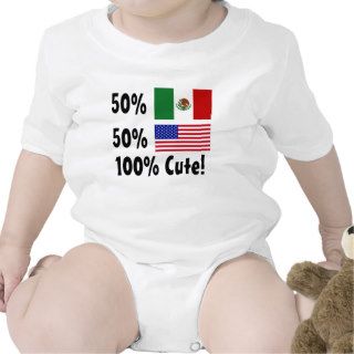 50% Mexican 50% American 100% Cute Baby Bodysuit