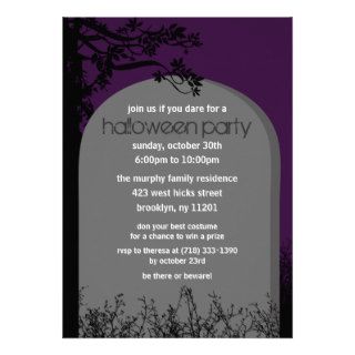 A Grave Invitation Halloween Party Invitation