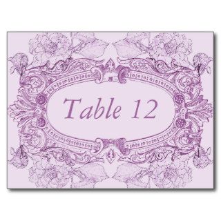 Antique Frame Lilac Table Number Card Postcard