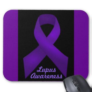 Purple Ribbon Awareness Lupus Mousepad