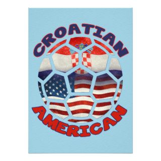 Croatian American Soccer Custom Invitation