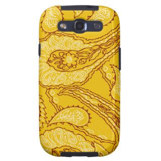 Mustard Yellow Paisley Print Summer Fun Girly Samsung Galaxy S3 Case