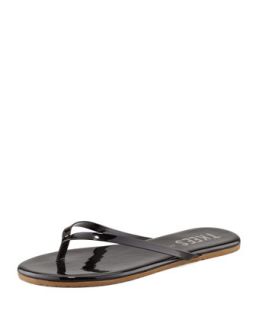 Gloss Thong Sandal, Black   Tkees   Black (8B)