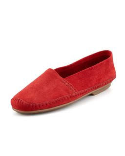 Davies Topstitched Moccasin, Red   Jacques Levine   Red (40.0B/10.0B)