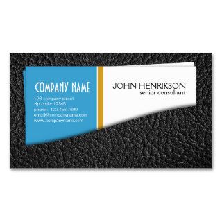 Business card in leather case design