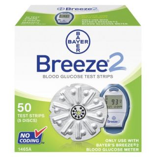 Bayer Breeze2 Blood Glucose Test Strips   50 Count