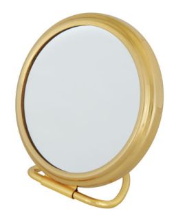 Stand Fold Purse Brass Double Side Mirror   Frasco Mirrors   Tan