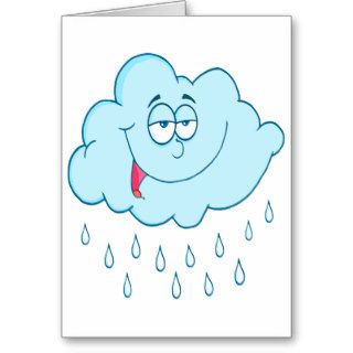 silly happy rain cloud cartoon cards