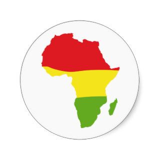 africa shape flag stickers