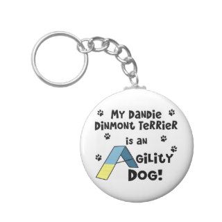 Dandie Dinmont Terrier Agility Dog Keychains