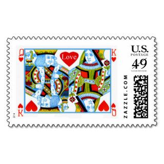 King And Queen Of Hearts Wedding Postage