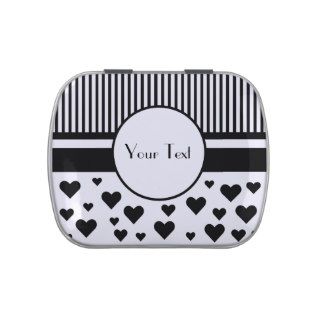 Black and White Decorative Jelly Belly Candy Tin