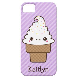 Cute Kawaii Ice Cream with Rainbow Sprinkles iPhone 5 Case