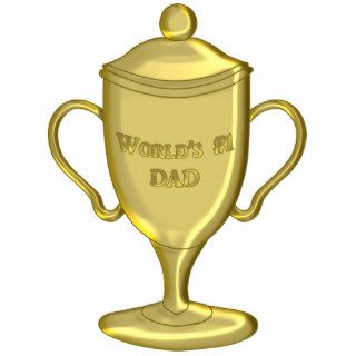 World's Number One Dad Championship Trophy Acrylic Cut Outs