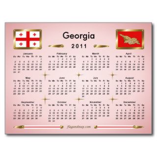 Georgia 2011 Calendar Postcard