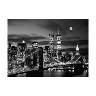 HUGE LAMINATED / ENCAPSULATED New York Twin Towers At Night POSTER measures 36 x 24 inches (91.5 x 61cm)   Prints