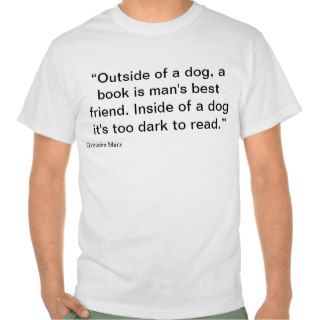 White mens large groucho marx dog quote shirt