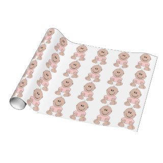 New Born Baby Girl Gift Wrapping Paper