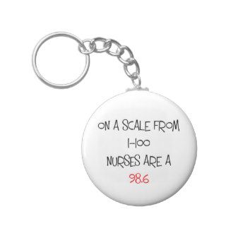 On a scale 1   100, nurses are a 98.6 key chains