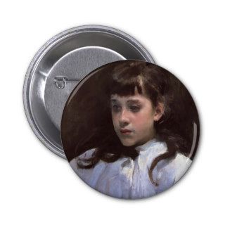 John Sargent Young Girl WITH White Muslin Blouse Buttons