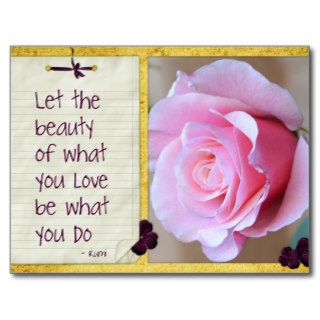 Inspirational Beauty Rumi Rose Postcard
