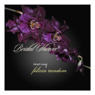 PixDezines dark purple orchids/vuylstekeara Personalized Announcements