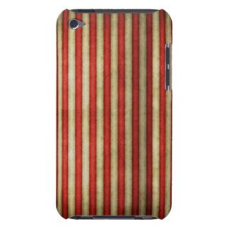 Vintage circus red grunge stripes stripe pattern iPod touch cases