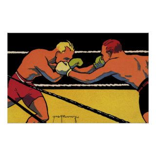 Vintage Sports Boxing, Boxers Fighting Posters