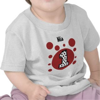 1st Birthday Dots and Bubbles One Year Old V34 Tee Shirt