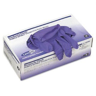 Powder Free Exam Gloves, Non Latex, Medium, 100/BX, Purple   Medium, Purple, 100 per Box(sold in packs of 3) Kitchen & Dining