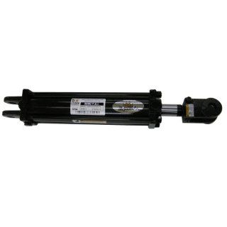 Prince B400360ABACA07B Double Acting Tie Rod Hydraulic Cylinder, Clevis Mounting, Painted, 4" Bore, 36" Stroke, 1 3/4" Rod Diameter, 3/4" 16 Thread, #8 SAE Port