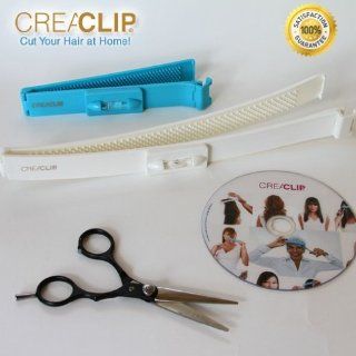 CreaClip Professional Haircutting Tool Kit   2 CreaClips, Scissors & DVD  Hair Cutting Kits  Beauty