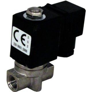 110v AC 4mm 1/4" NPT Normally Closed Stainless Steel Viton 2 Way Solenoid Valve 