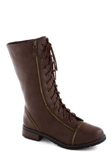 Zip Right Up Boot in Brown  Mod Retro Vintage Boots