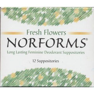 Norforms, Long Lasting Deodorant Suppositories, Fresh Flowers Scent, 12 Suppositories(3 Boxes) Health & Personal Care