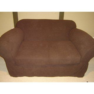 Maytex Pixel Stretch 2 Piece Slipcover Sofa, Chocolate   Couch Slipcover