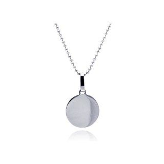 Stainless Steel Pendant Plain Round Disc Pendant (Chain Not Included) Jewelry