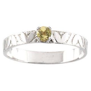 Youth Genuine Birthstone Ring 14K White Gold August Childrens Genuine Birthstone Ring Jewelry